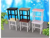 实木方凳 木板凳 榉木凳 原木凳子宜家用 简约餐椅 加厚加固椅子