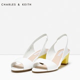 CHARLES&KEITH凉鞋 CK1-60360754 糖果色露趾粗跟鱼嘴鞋