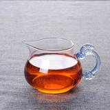 琉璃带过滤泡茶杯耐热玻璃公道杯功夫茶具茶海过滤杯带茶漏分茶器