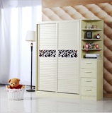 宜家板式衣柜衣橱 实木质整体两门推拉移门大衣柜 组装卧室家具
