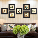 美式复古怀旧客厅沙发背景墙画餐厅创意组合照片墙挂画壁画装饰画