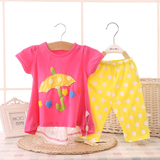 女宝宝夏装婴儿夏季T恤短袖背心套装两件套韩版0-1-2岁儿童女装