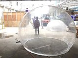 厂家定制各种亚克力大型透明空心球圣诞透明有机玻璃空心装饰球