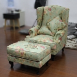 现货 美式时尚布艺老虎椅 客厅会所售楼处休闲单人沙发椅宜家家具