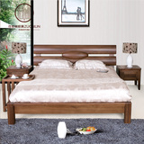 佐必林品牌 高端北美黑胡桃 橄榄床简约现代卧室家具厂家直销
