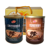 海南特产 品香园咖啡粉两罐装礼盒 炭烧咖啡400克+椰奶咖啡400克