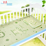 婴儿凉席  天然抗敏3D亚麻草竹炭凉席 儿童宝宝凉席子防过敏