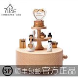 正品Jeancard婚礼蛋糕 音乐盒台湾木质八音盒进口日本机芯 礼物
