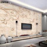 欧式电视背景墙纸卧室客厅沙发背景壁纸无缝大型壁画3D大理石花纹