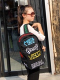 韩国明星权志龙同款背包帆布包男包双肩包书包中学生女潮 2014sb