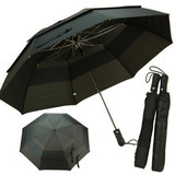 强暴雨专用超大防风雨伞双层自动伞男士商务折叠伞晴雨两用三人伞