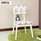 阿栗坞韩式田园梳妆椅 简约白色靠背化妆凳梳妆台凳子小妆凳1038