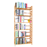楠竹实板加固版简易学生书架书柜创意仿古自由组合落地置物架