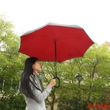 德国创意双层加大反向长柄男女晴雨伞户外汽车商务广告直柄伞包邮
