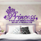 皇冠3d水晶亚克力立体墙贴客厅卧室温馨浪漫床头沙发背景墙壁装饰