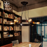 loft复古工业风餐厅灯创意服装店咖啡厅个性酒吧台楼梯铁艺吊灯具