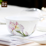 泰山瓷业 陶瓷碗特价家用米饭碗骨瓷创意碗可爱搪瓷碗酒店金钟碗