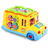 汇乐校园巴士796宝宝玩具车小孩音乐早教益智0-3岁公交车儿童礼物