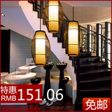 立意新中式吊灯餐厅客厅羊皮吊灯放个组合小吊灯东南亚日式竹吊灯