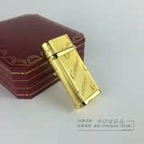 新款热买中/Cartier卡地亚打火机 金色斜logo奢华经典款 包邮