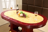 多功能餐桌大理石餐桌 椭圆形吃饭桌子 小户型实木餐台椅长方形