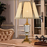 水晶台灯 欧式美式装饰台灯客厅书房卧室床头灯简约时尚古典金色