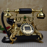 高档别墅玉石欧式仿古电话机创意复古老式田园古典座机电话机包邮