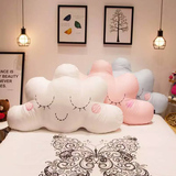 韩国KOREA儿童靠背床头云朵靠背纯棉沙发大靠垫 公主床上靠枕刺绣