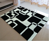 ad简约欧式美式抽象条纹日韩客厅茶几卧室手工腈纶混纺地毯定制
