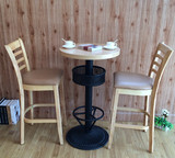 厂家特价直销水曲柳木桌椅组合酒吧桌椅 咖啡厅奶茶店快餐店桌椅