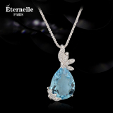 法国Eternelle采用施华洛世奇元素水晶项链 优雅女装饰吊坠送女友