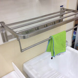 304不锈钢毛巾架 包邮 可折叠卫生间毛巾架 置物架悬壁挂可挂衣