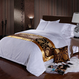 妮科 五星级宾馆酒店床上用品 床尾巾床旗床盖床尾垫装饰条
