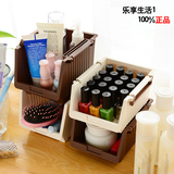 日本进口INOMATA 迷你可叠加桌面收纳盒 文具化妆品整理收纳篮筐