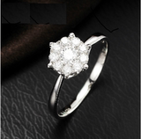 周大福款 围爱结婚钻戒 正品 18K白金群镶钻石克拉效果钻石戒指