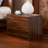 新中式实木床头柜橡木简约原木色储物柜小柜子烤漆多层抽屉组装
