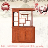新中式实木红木玄关柜隔断隔厅柜双面客厅装饰柜酒柜屏风