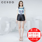 惠CCDD2016夏专柜正品新女 欧根纱袖口拼接上衣 学院时尚短袖T恤