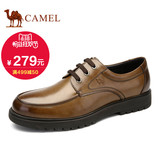 【特卖】Camel/骆驼男鞋 春秋季商务正装皮鞋真皮系带男士德比鞋