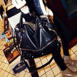 猫猫包袋2013新款包邮潮韩版豹纹亮片包单肩手提包女包包M06-124