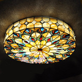 欧式古典帝凡尼吸顶灯彩色玻璃灯饰灯具地中海客厅会议室卧室