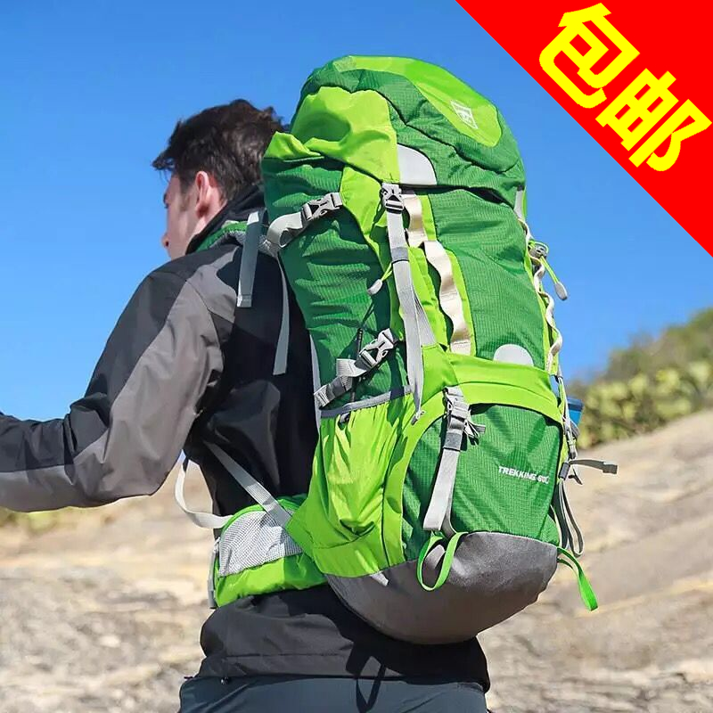 探路者登山包 户外装备包男女通用60升徒步旅游双肩背包zebe90890