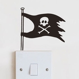 创意海盗旗开关贴 墙贴装饰贴纸可爱卡通贴儿童房贴海贼王系列