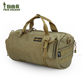 包邮 自由兵 战术圆筒包 户外背包 运动休闲筒形包 单肩手提包