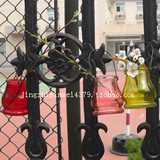 zakka创意家居玻璃彩色双耳吊瓶水培瓶花器烛台装饰摆件拍摄道具