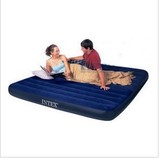 特价原装190正品INTEX68755双人特大条纹植绒充气床垫 气垫床