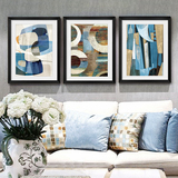 客厅装饰画 沙发背景三联现代简约挂画壁画抽象有框墙画玄关油画