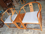 现货新中式老榆木免漆圈椅禅椅茶桌椅禅意古典家具主人椅实木家具