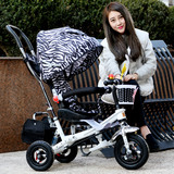 可折叠儿童三轮车婴儿手推车1-3岁自行车宝宝自行车手推车童车