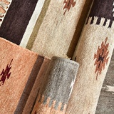 印度民族手工地毯小块进门地垫 现代几何花纹流苏北欧羊毛地毯